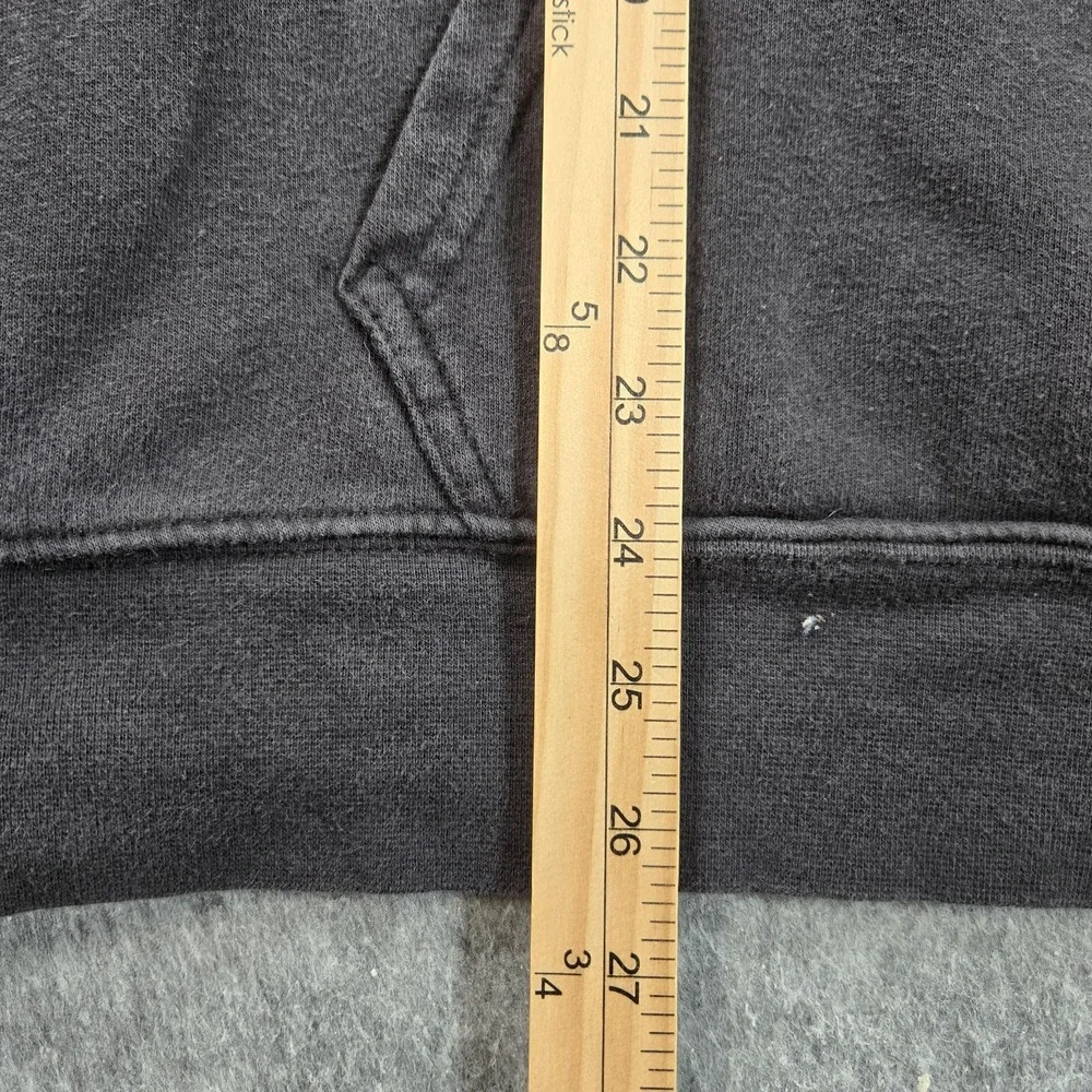 The North Face Hoodie Mens Large Black Logo Pullover Fleece Kangaroo‎ Pocket